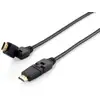 Image de Equip 119361 Câble HDMI 2.0 pivotant, 1,0 m, prise pivotante, 4K/60Hz - Neuf
