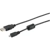Image de Equip Câble USB-A 2.0 -> micro B mâle/femelle 1.80m ferrite noir polybag