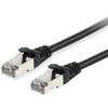 Image de Equip Câble patch Cat6A S/FTP 2xRJ45 0.25m noir LSZH Polybag
