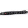 Image de Equip 19" Steckdosenleiste 8xNFC 61-314 FR+Switch->St.90°Pla