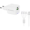 Image de CONCEPTRONIC Ladegerät 2Port 33W,1xUSB-C,1xUSB-A +3-in-1 sw