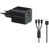 Image de CONCEPTRONIC Chargeur 2Port 33W,1xUSB-C,1xUSB-A +3-in-1 sw
