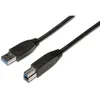 Image de Câble Usb Usb 3.2 Gen1 (usb 3.0) Usb-a Mâle, Usb-b Mâle 1.80 M Noir Rond, Blindage Triple Ak-300115-018-s S385991 - Digitus