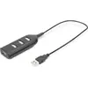 Image de DIGITUS USB-Hub 4-Port 2.0->4xA2.0 integr. Kabel schwarz