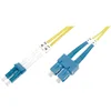 Image de DIGITUS Professional DK-292SCA3LC-02 Câble patch fibre optique DIGITUS SC (APC) sur LC (PC), monomode 09/125 µ, duplex Longueur 2 m