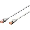 Image de Dk-1644-020 Rj45 Câble Réseau, Câble Patch Cat 6 S/ftp 2.00 M Gris Sans Halogène, Torsadé Par Paire, Avec Cliquet D'Encastrement, Ignifug S134941 - Digitus