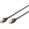 Image de Digitus - Dk-1644-030/bl Rj45 Câble Réseau, Câble Patch Cat 6 S/ftp 3.00 M Noir Sans Halogène, Torsadé Par Paire, Avec Cliquet D'Encastrement, Igni S133301