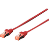 Image de Câble patch DIGITUS Cat6 S/FTP 2xRJ45 5.0m rouge protection de levier polybag