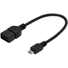 Image de AK-300309-002-S Câble adaptateur USB 2.0, OTG, Type micro B - A St/Bu, 0.2m, conforme USB 2.0, UL, sw