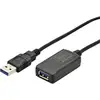Image de Câble Usb Usb 3.2 Gen1 (usb 3.0) Usb-a Mâle, Usb-a Femelle 5.00 M Noir Da-73104 X711741 - Digitus
