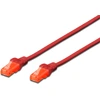 Image de DIGITUS Patchkabel RJ45 U/UTP Cat6 1.00m rot Hebelschutz Polybeutel