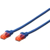 Image de DIGITUS Patchkabel Cat6 U/UTP 2xRJ45 2.0m blau Hebelschutz Polybeutel