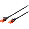Image de DIGITUS Patchkabel RJ45 U/UTP Cat6 3.00m schwarz Hebelschut Polybeutel