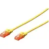 Image de Digitus Dk-1617-005/y Rj45 Câble Réseau, Câble Patch Cat 6 U/utp 0.50 M Jaune Sans Halogène, Torsadé Par Paire 1 Pc(s) S134881