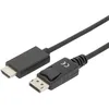 Image de Câble Adaptateur Digitus Displayport / Hdmi Fiche Mâle Displayport, Fiche Mâle Hdmi-a 3.00 M Noir Ak-340303-030-s Blindage Triple Câble Displaypor C698541