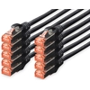 Image de DIGITUS CAT 6 S/FTP Patchkabel, 10 Stück, 1m, schwarz