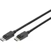 Image de Câble De Raccordement Digitus Displayport Fiche Mâle Displayport, Fiche Mâle Displayport 5.00 M Noir Ak-340106-050-s Contacts Dorés, Blindage Doub A754162
