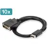 Image de Digitus Câble adaptateur DisplayPort - DVI, kit de 10 - Neuf