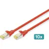 Image de DIGITUS DK-1644-A-030-R Câble patch DIGITUS, cat. 6A, S/FTP, 3,0 m, rouge, set