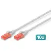 Image de Digitus Câbles à paires CAT 6 U-UTP - LSZH, 10 pièces - Neuf