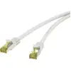 Image de CONRAD Câble de raccordement réseau RJ45 CAT 6A (câble brut CAT 7) S/FTP 10 m Gris avec protection de l'ergot de verrouillage, plat