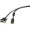 Image de Câble adaptateur DisplayPort / DVI Renkforce DisplayPort mâle, DVI-D 24+1p. Connecteur 1.80 m noir RF-4212210 vissable
