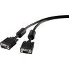 Image de Câble de connexion VGA Renkforce VGA 15 broches mâle, VGA 15 broches mâle 1.00 m noir RF-4212495 avec noyau en ferrite Câble VGA