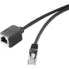Image de Renkforce RF-4394127 Câble réseau RJ45, câble patch CAT 5e F/UTP 5.00 m noir Câble de rallonge avec protection du nez d'encliquetage,