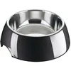 Image de Gamelle Pour Chien Hunter Mélamine Acier Inoxydable Noir 160 Ml (14,5 X 14,5 X 7 Cm)