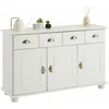Image de Idimex - Buffet Salon Colmar L116 Cm Bois Massif, Blanc