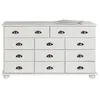Image de Idimex - Commode Chambre Colmar L 117 Cm 11 Tiroirs En Bois - Blanc
