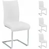 Image de Idimex - Lot De 4 Chaises Aladino, En Synthétique Blanc