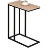 Image de Idimex - Table D'Appoint Rectangulaire Debora, En Métal Noir Et Décor Chêne Sauvage