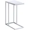 Image de Idimex - Table D'Appoint Rectangulaire Debora, En Métal Blanc Et Décor Blanc Mat