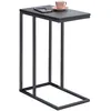 Image de Idimex - Table D'Appoint Rectangulaire Debora, En Métal Gris Et Décor Gris Mat