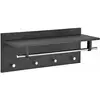 Image de Idimex - Porte-manteaux Mural Ulf, Noir