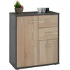 Image de Idimex - Buffet Salle À Manger Remy L 60 Cm - Gris Et Chêne Sonoma