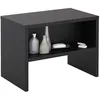 Image de Table De Chevet Dion, En Mélaminé Noir Mat