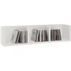 Image de Idimex - Etagère Murale Nello Pour Cd Et Dvd, En Mélaminé Blanc Mat