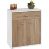 Image de Idimex - Buffet Salon Monaco, L 60 Cm - Blanc Et Chêne Sonoma
