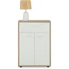 Image de Idimex - Buffet Calais, En Mélaminé Décor Chêne Sonoma Et Blanc Mat