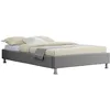 Image de Idimex - Lit Futon Simple Nizza, 120 X 190 Cm, Avec Sommier, Revêtement En Tissu Gris