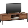 Image de Idimex - Meuble Tv Selma L 145 Cm En Bois Massif - Brun Foncé