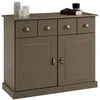 Image de Idimex - Buffet Salon Paris L 91 Cm Bois Massif - Coloris Taupe