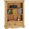 Image de Bibliothèque En Pin Massif Salsa   3 Étagères Réglables   Tiroir Spacieux   Dimensions 110 X 81 X 33 Cm   Finition Teintée Et Cirée   Caro-möbel