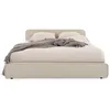 Image de Idimex   Lit Double Beige 140x190 Cm   Cadre En Bois Et Métal   Sommier À Lattes Inclus   Hauteur Cadre 21 Cm   Style Moderne
