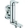 Image de KLUDI OBJEKTA Mitigeur monocommandé pour bain et douche, robinetterie monobloc verticale, montage mural, chrome, 364890575