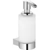Image de Distributeur De Savon Mousse Plan Complet Avec Support Et Pompe En Aluminium Anodisé Argent Keuco