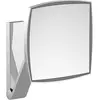 Image de KEUCO iLook_move Miroir de soins de beauté, éclairé, angulaire, chromé, avec passage de câble encastré pour interrupteur d'ambiance, 17613019003