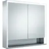 Image de KEUCO Royal Lumos armoire de toilette murale 2 portes, porte courte, étagère ouverte, 700mm, 14307171301